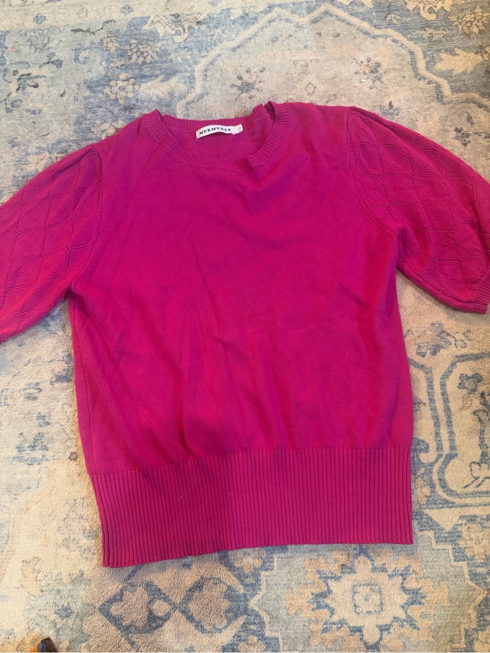 Bright Magenta Short-Sleeve Knit Top by MaxMara